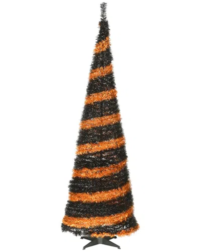 National Tree Company 7.5 Ft. Halloween Orange And Black Pop-up Tree