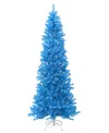 National Tree Company 7.5 Ft. Light Blue Tree With White Stand In Blue