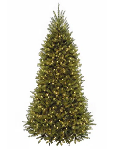 National Tree Company 7.5 Ft. Pre-lit Dunhill Fir Hinged Artificial Christmas Tree In Green