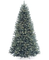 National Tree Company 7.5' North Valley Spruce Blue Hinged Christmas Tree With 700 Clear Lights In No Color