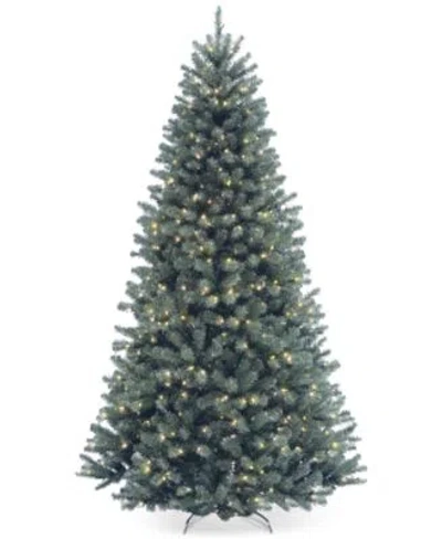 National Tree Company 7.5' North Valley Spruce Blue Hinged Christmas Tree With 700 Clear Lights In No Color