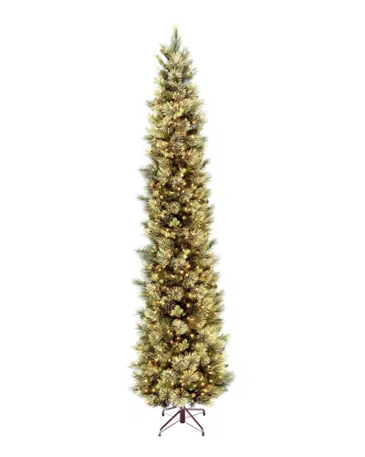 National Tree Company 7.5ft Carolina Pine Slim Tree With Clear Lights In Yellow