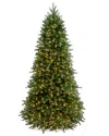 National Tree Company 7.5ft Feel-real Jersey Fraser Fir Slim Tree With 800 Clear Lights
