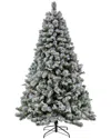 National Tree Company 7.5ft Pre-lit Snowy Hill Pine Tree With Led Lights In Green