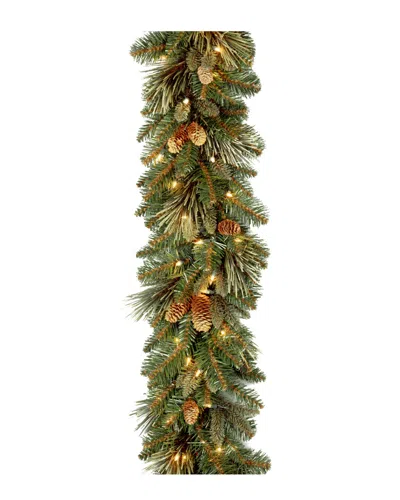 National Tree Company 9ft Carolina Pine Garland With 100 Battery Operated Led Lights