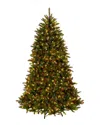 National Tree Company 9ft Dunhill® Fir Hinged Tree With 1800 Multi/clear Spectrum Lights In Green