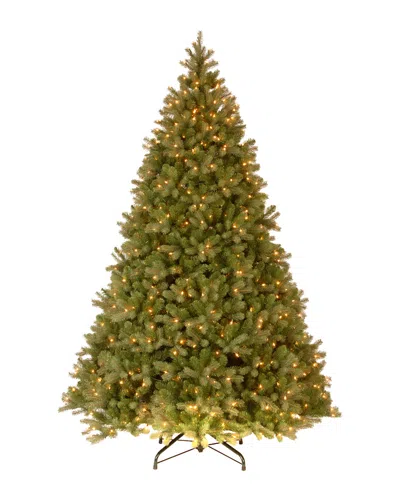 National Tree Company 9ft Feel-real Downswept Fir Hinged Tree With 900 Lights In White