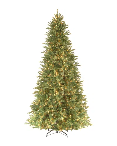 National Tree Company 9ft Feel Real Fir Slim Hinged Tree With 800 Clear Lights In Green