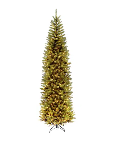 National Tree Company 9ft Kingswood Fir Pencil Tree With 500 Clear Lights In Green