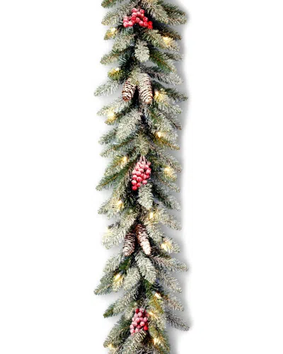 National Tree Company 9ft Of Dunhill Fir Garland With Lights In Green
