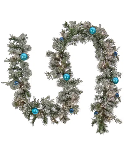 National Tree Company 9ft Tinkham Pine Garland With Led Lights In Green