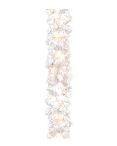 National Tree Company 9ft X 10in Wispy Willow White Garland W/ 50 Clear Lights