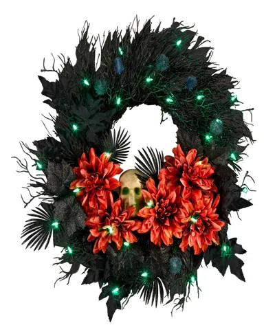 National Tree Company Boo-tiful Halloween Wreath, 24 Inches In Black