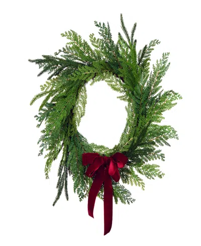 NATIONAL TREE COMPANY CHRISTMAS COTTAGE WREATH, 24 INCHES