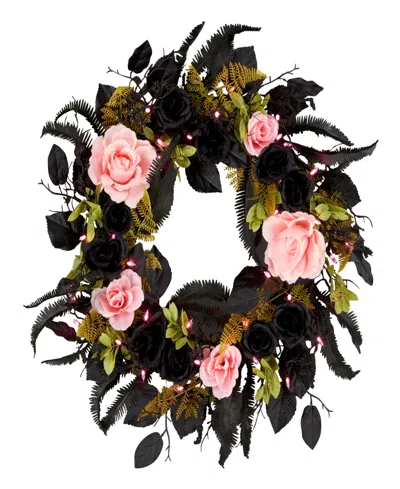 National Tree Company Cute And Creepy Wreath, 24 Inches In Black