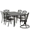 National Tree Company Darby Collection 7pc All-weather Dining Set In Black