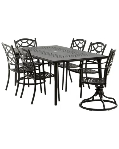 National Tree Company Darby Collection 7pc All-weather Dining Set In Black