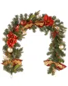 National Tree Company 6'x12" Decorative Garland With Ornaments & Bows