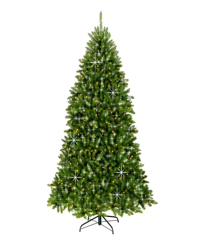National Tree Company Dunhill Fir Hinged Tree, 7.5 Feet. In Green