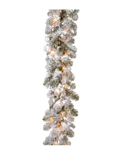National Tree Company Feel Real Snowy Camden Garland