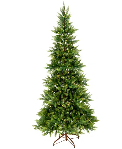 National Tree Company Festive Fern Hinged Tree, 7.5 Feet. In Green
