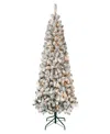 National Tree Company First Traditions Acacia Flocked Tree 6 Ft In Green