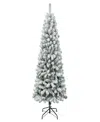 National Tree Company First Traditions Acacia Medium Flocked Tree 6 Ft In Green