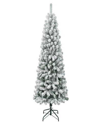 National Tree Company First Traditions Acacia Medium Flocked Tree 6 Ft In Green
