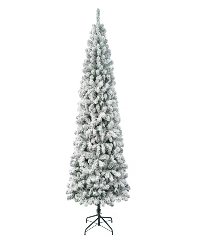 National Tree Company First Traditions Acacia Medium Flocked Tree 7.5 Ft In Green