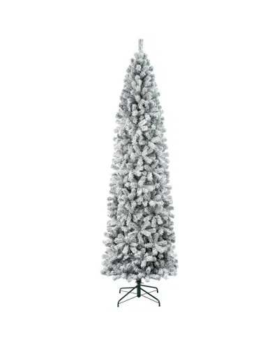 National Tree Company First Traditions 9' Acacia Flocked Tree In Green