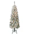 National Tree Company First Traditions Acacia Medium Flocked Tree 4.5 Ft In Green