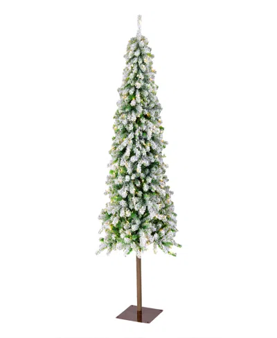 National Tree Company Flocked Grand Alpine Tree, 6.5 Feet. In Green