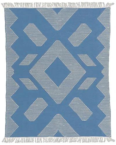 National Tree Company Hand Woven Outdoor Rug In Blue