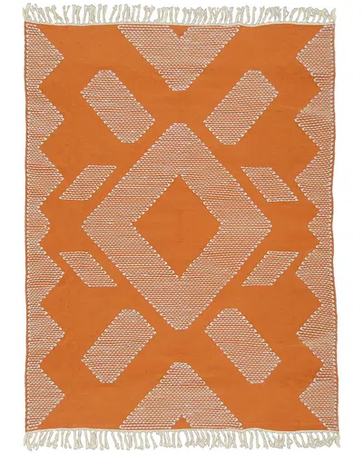 National Tree Company Hand Woven Outdoor Rug In Pink