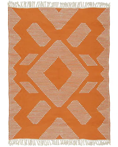 National Tree Company Hand Woven Outdoor Rug In Pink