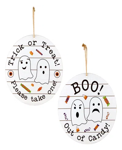 National Tree Company Hanging Halloween Sign, 12 Inches In Green