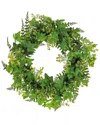 National Tree Company Ivy & Fern Spring Wreath In Green