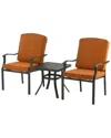 National Tree Company Laurel Lakes 3pc All-weather Club Set In Red
