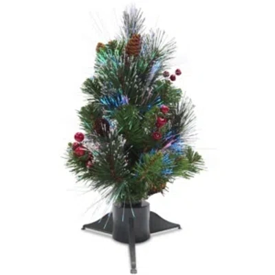 National Tree Company National Tree 18" Fiber Optic Crestwood Spruce Tree In Green