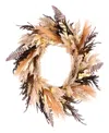 National Tree Company Orange & Black Pampas Wreath, 26 Inches In Black