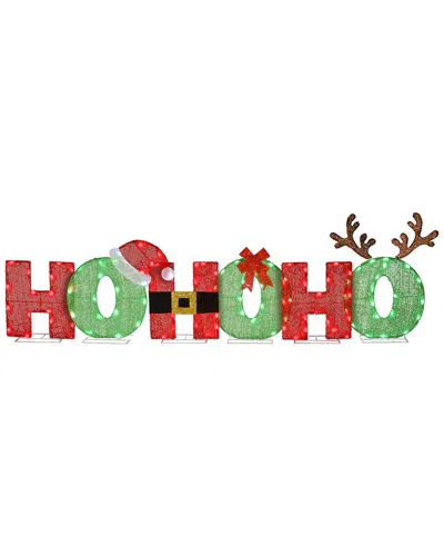 National Tree Company Pre-lit Ho Ho Ho Decoration In Red