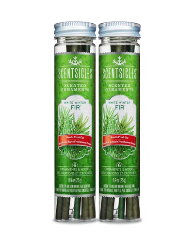 National Tree Company Scentsicles Scented Ornaments, 6 Count Bottles, Infused Paper Sticks, 2 Pack Set