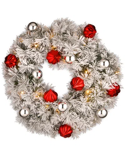 National Tree Company Snowy Bristle Pine Wreaths