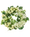 National Tree Company Tulips & Buttercups Spring Wreath In Cream
