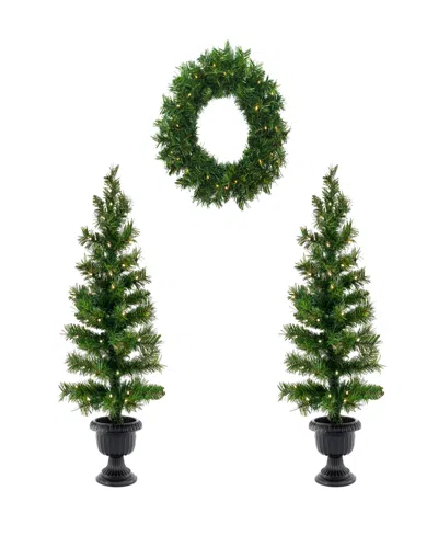 National Tree Company Warm Welcome Bundle Pre-lit Assortment In Green