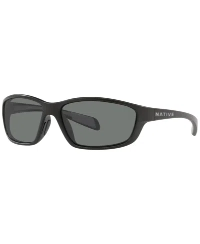 Native Eyewear Native Men's Kodiak Polarized Sunglasses, Polar Xd9016 In Matte Black