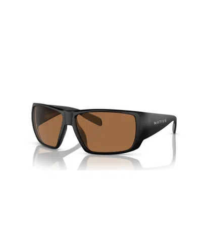 Native Eyewear Native Men's Sightcaster Polarized Sunglasses, Polar Xd9021 In Matte Black