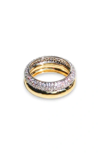Native Gem Double Donut Ring In Gold