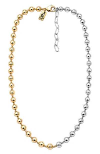 Native Gem Duo Ball Necklace In Transparent
