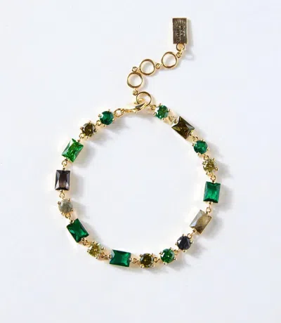 Native Gem Emerald City Crystal Bracelet In Green In Multi